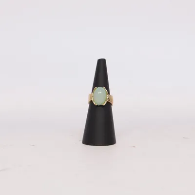 Ring (Guld, Grøn) Ukendt metal