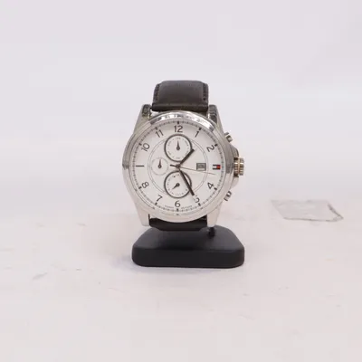 Armbåndsur (Sort, Hvid, Sølv) fra Tommy Hilfiger
