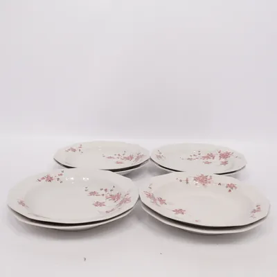 Assiette creuse (Blanc, Rose) de Winterling