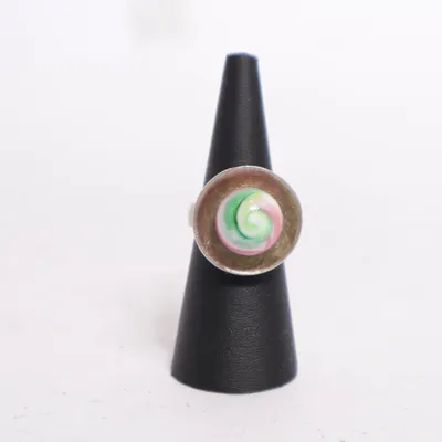 Ring (Rosa, Grön, Flerfärgad) Silver