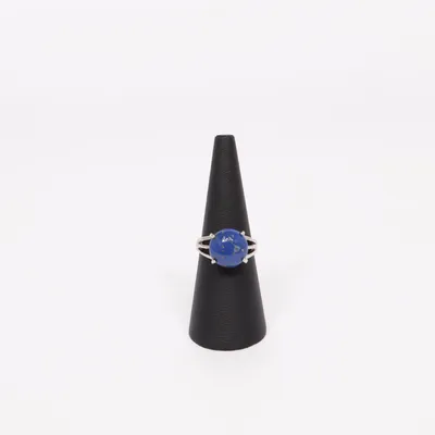 Ring (Blue, Silver) Unknown metal