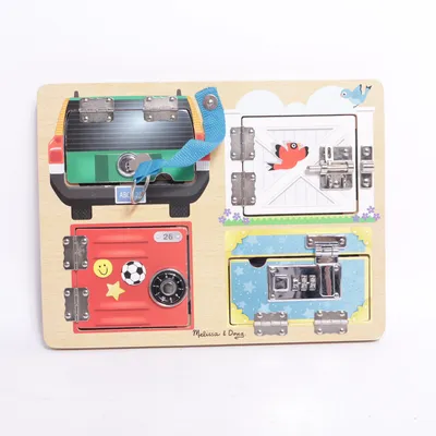 Activity toy (Lock And Latch Board) from Melissa & Doug
