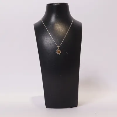 Halsband (Silverfärgad, Orange) från B.B Silver