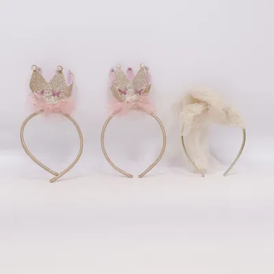 Maskeradtillbehör (Rosa, Guldfärgad)