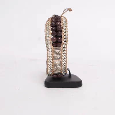 Bracelet (Marron, Argent, Beige) Métal inconnu