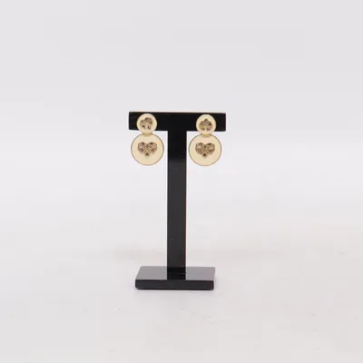 Oorbellen (Beige, Goud) van Pilgrim Onbekend materiaal