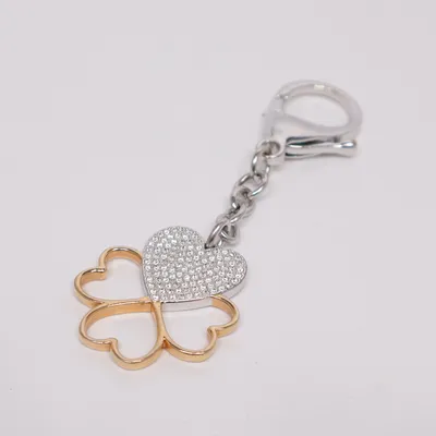 Keyring (Silver, Gold, Transparent) from Swarovski