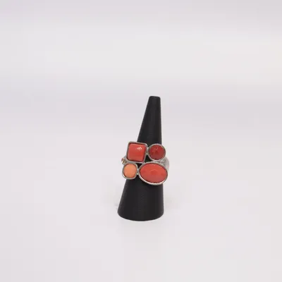 Ring (Rød, Orange) Ukendt metal