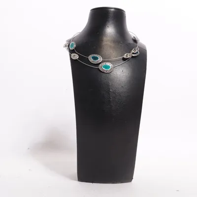 Ketting (Zilver, Turquoise, Blauw) Onbekend materiaal