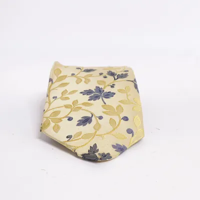 Cravate (Jaune, Bleu) de Monti Soie