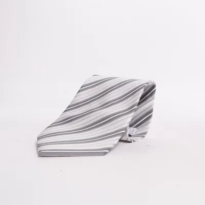 Tie (Gray, White) from R. Collection Polyester