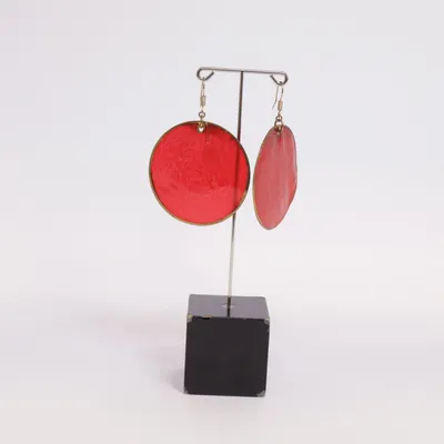Oorbellen (Rood) Onbekend materiaal
