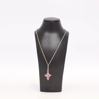Necklace (Silver, Purple, Pink) Unknown metal
