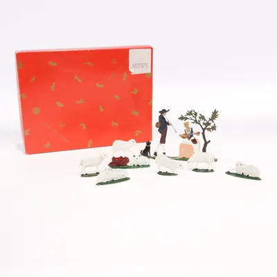 Aktivitetsleksak (Schäfergruppe: Schäfer mit Herde ) Tenn