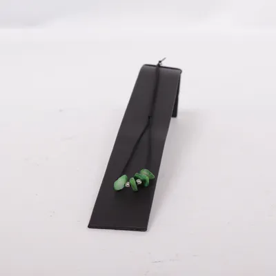 Anklet (Black, Green, Silver) Unknown metal