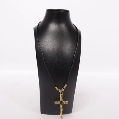 Halsband (Svart, Guldfärgad) Okänd metall