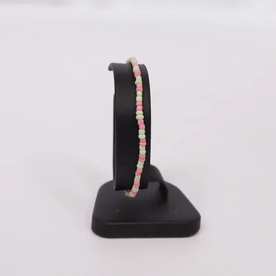 Enkelbandje (Roze, Groen) van Handmade with Love Plastic, Onbekend materiaal