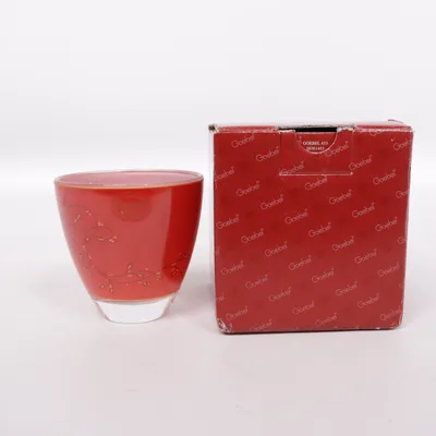 Ljuslykta (Röd, Guldfärgad) från Goebel