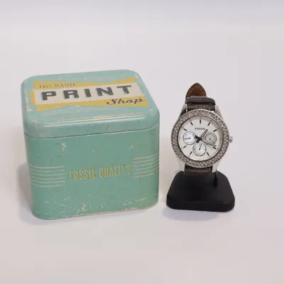 Polshorloge (Bruin, Wit, Zilver) van Fossil