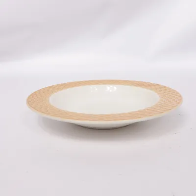 Diep bord (Beige, Wit) van Pagnossin