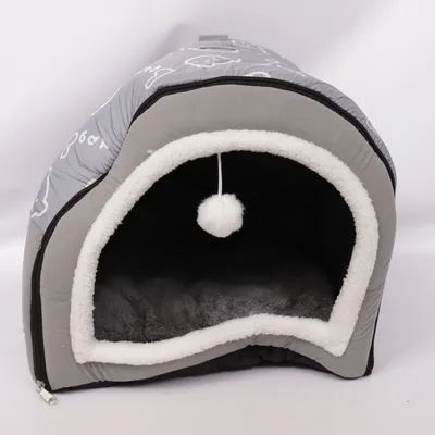 Husdjurssäng (Grå, Vit)