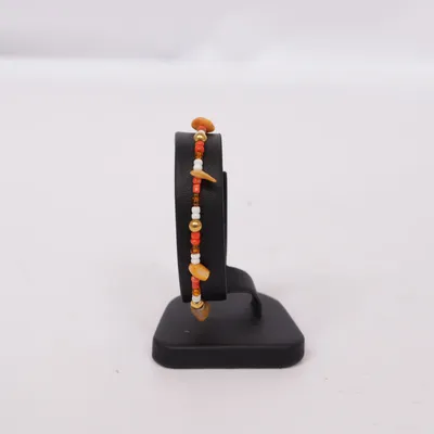 Enkelbandje (Rood, Oranje, Wit) Plastic, Onbekend materiaal
