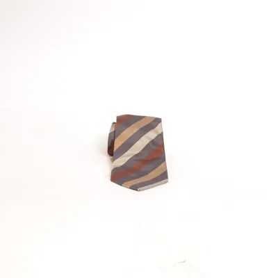 Cravate (Marron, Gris, Beige) de Larusso Soie
