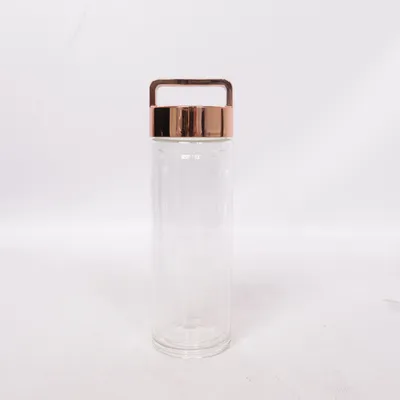 Water bottle (Transparent, Gold)