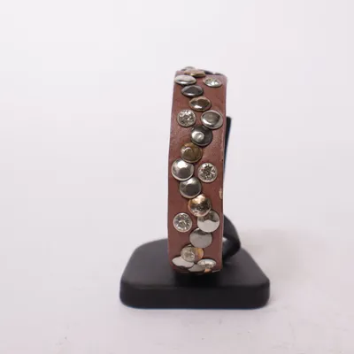 Armband (Rosa) Tenn, Skinn