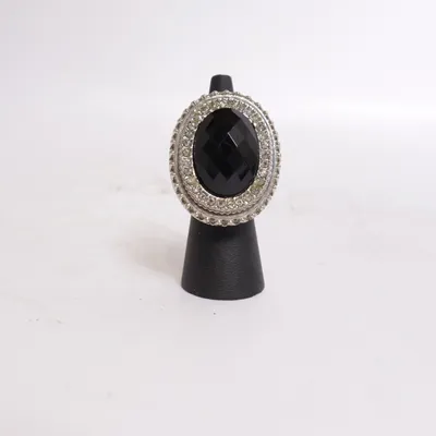 Ring (Svart, Silverfärgad) Okänd metall