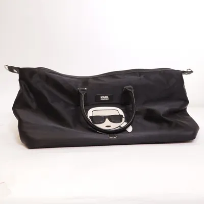 Weekendtaske (Sort) fra Karl Lagerfeld Læder, Polyamid