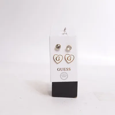 Earrings (White, Gold) from Guess Unknown metal