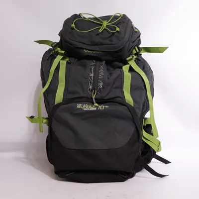 Vandrerygsæk (Grå, Grøn, Sort) fra Quechua