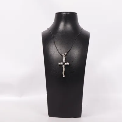 Necklace (Black, Silver) Unknown metal