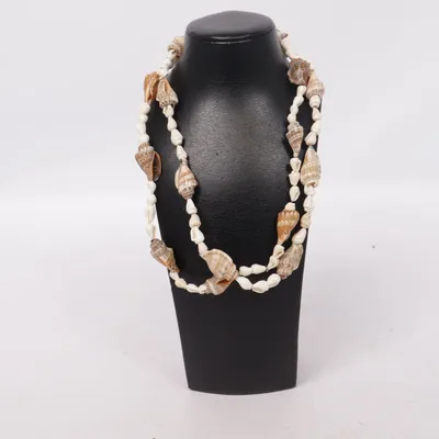 Collier (Blanc, Marron) Coquillage