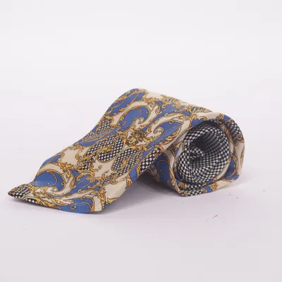 Cravate (Bleu, Or, Blanc) de Gianni Versace