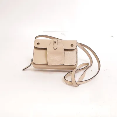 Axelremsväska (Beige) från ASOS Bomull, Skinn