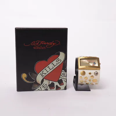 Armbåndsur (Hvid, Flerfarvet) fra Ed Hardy