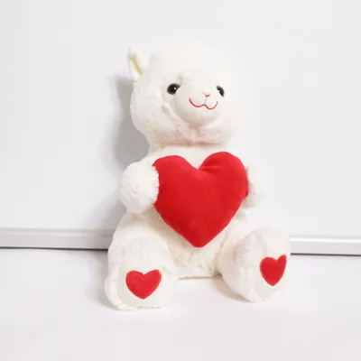 Soft toy (White, Red) from Sunkid Polyester
