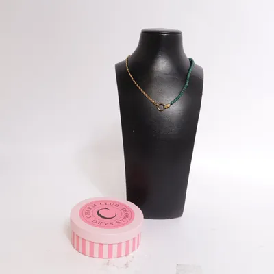 Halskæde (Grøn, Guld) fra Thomas Sabo Charm Club Ukendt metal