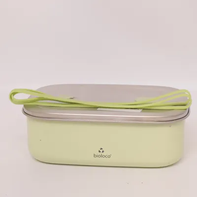 Lunchtrommel (Zilver, Groen) van Bioloco