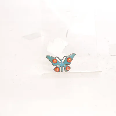 Broche (Blauw, Rood, Geel) Onbekend materiaal
