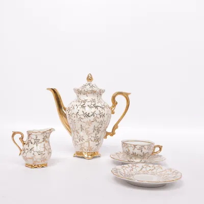 Teapot (White, Gold) from PMR Bavaria