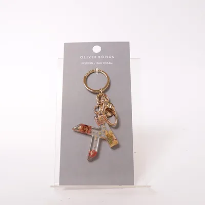 Keyring (Gold, Multicolored) from Oliver Bonas