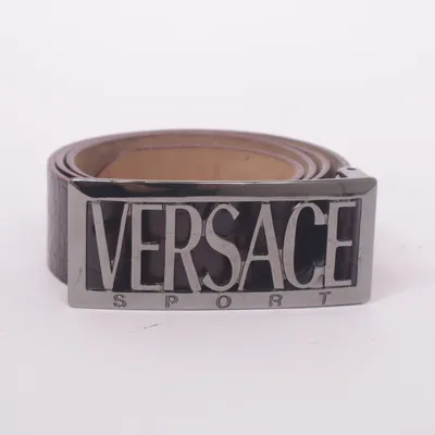 Ceinture (Marron) de Versace Sport Cuir