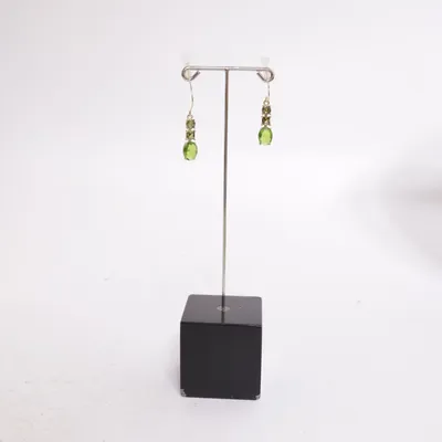 Earrings (Green) Unknown metal