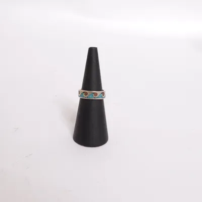 Ring (Sølv, Turkis, Brun) fra Sterling Ukendt metal