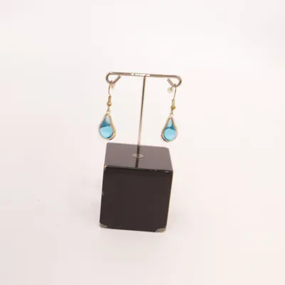 Boucles d'oreilles (Bleu, Or) Métal inconnu