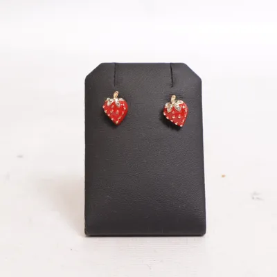 Oorbellen (Rood) van Bijou Brigitte Onbekend materiaal