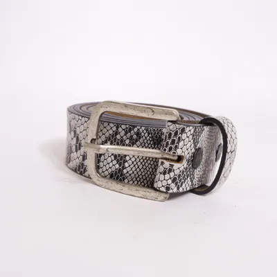 Ceinture (Gris, Noir) de Base Cuir